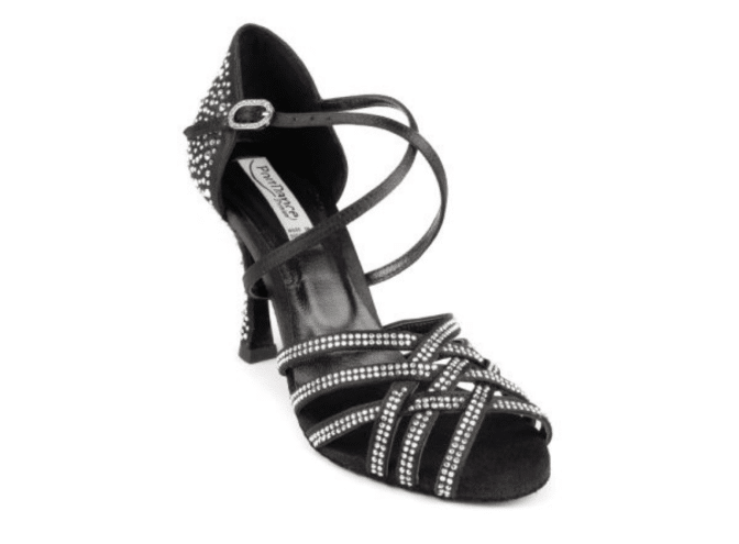 PD LEONOR Black Satin&Crystals 2 PD LEONOR Black Satin & Crystals